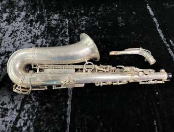 Photo Pristine Vintage Selmer Paris SBA Alto Sax – 99% Original Silver - # 36049